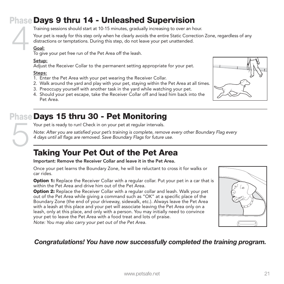Phase | Petsafe PIG00-10777 User Manual | Page 21 / 28