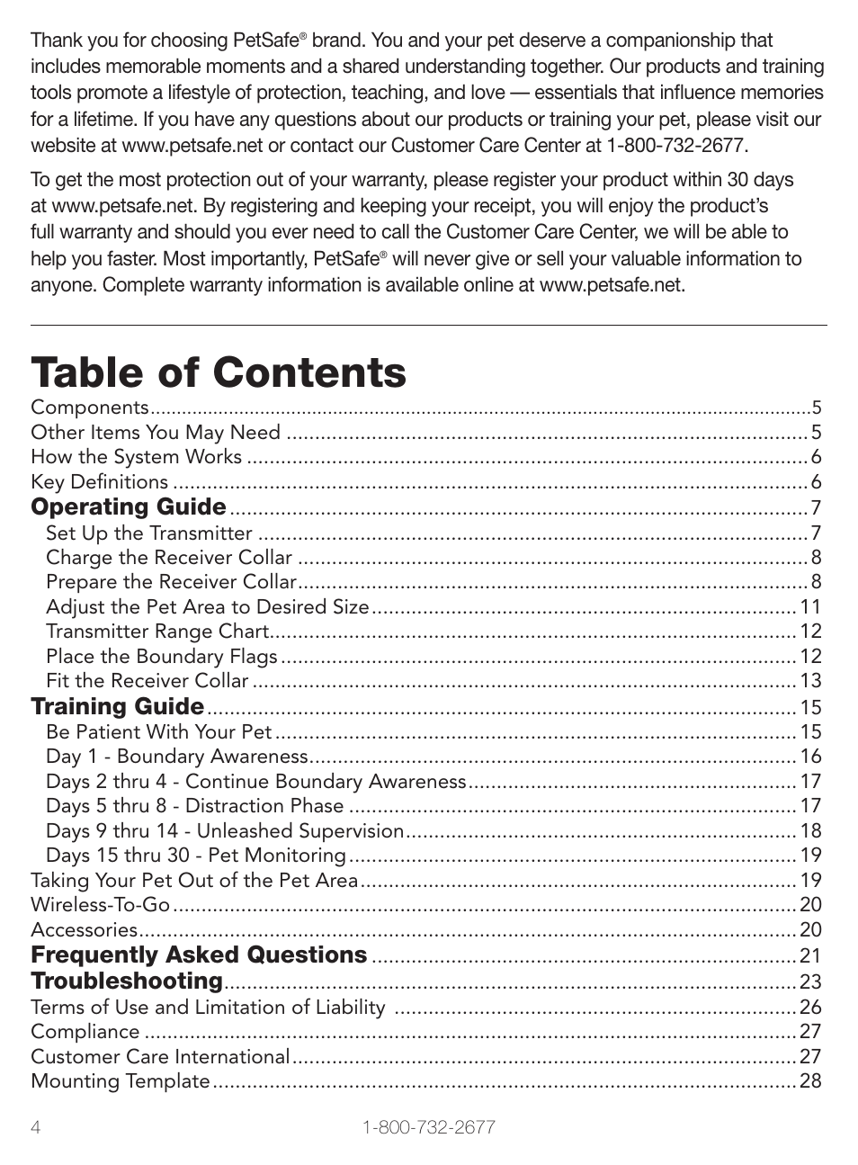 Petsafe Stay+Play Wireless Fence PIF00-12917 User Manual | Page 4 / 28