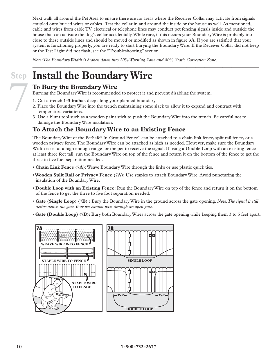 Install the boundary wire, Step | Petsafe IN-GROUND FENCE RFA-67 User Manual | Page 10 / 20