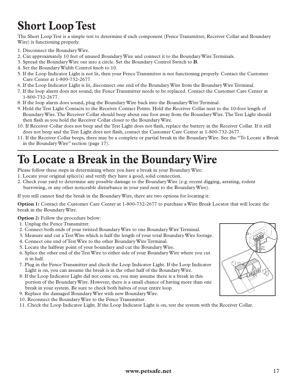 Short loop test | Petsafe IN-GROUND FENCE RFA-67 User Manual | Page 17 / 20