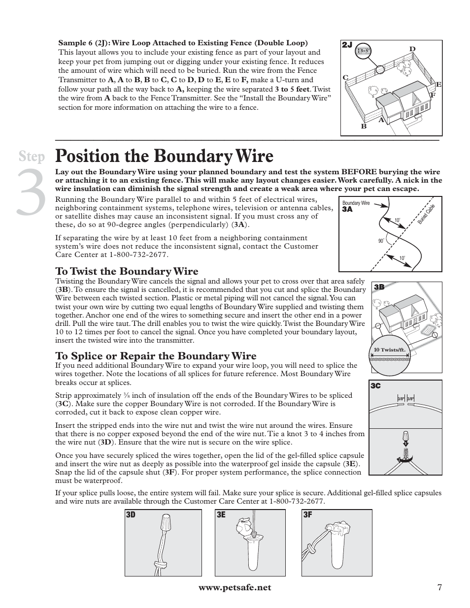 Position the boundary wire, Step | Petsafe IN-GROUND FENCE RFA-67 User Manual | Page 7 / 20