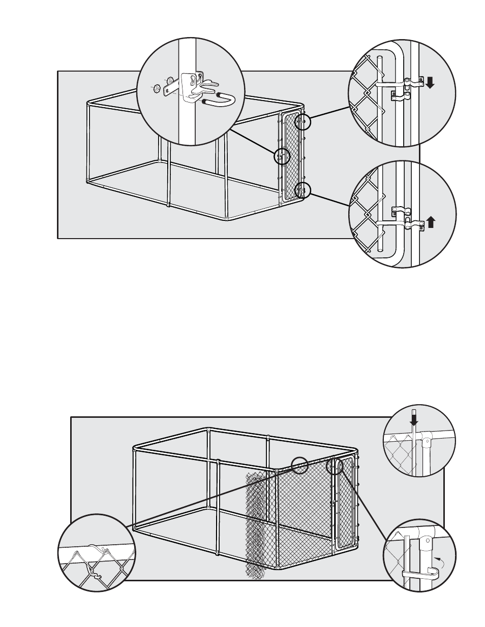 Instale la malla de alambre, Paso | Petsafe Dog Kennel User Manual | Page 23 / 28