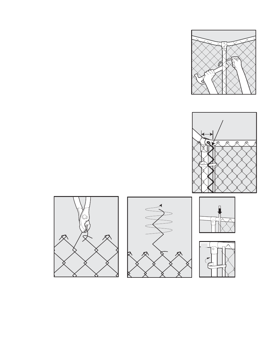 Estire la malla de alambre, Corte la malla de alambre, Paso | Petsafe Dog Kennel User Manual | Page 24 / 28