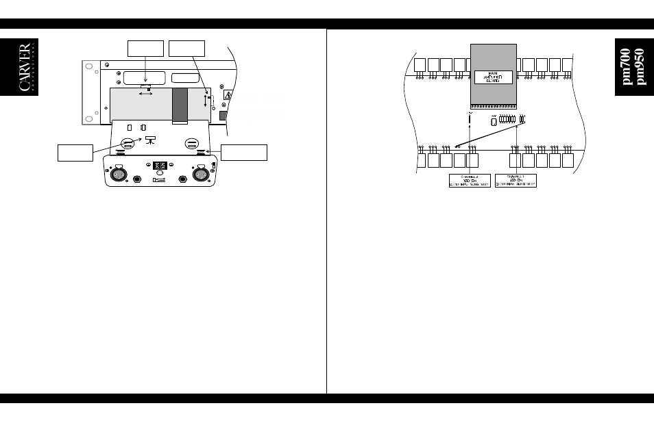 Servicing instructions, Figure 9, Figure 8 | Input polarity, Clipping eliminator defeat, No sound, no power, Stereo/mono switch, Level defeat switch, Input sensitivity modification, The xlr input connectors on the pm700 | Phoenix Gold pm700 User Manual | Page 17 / 20