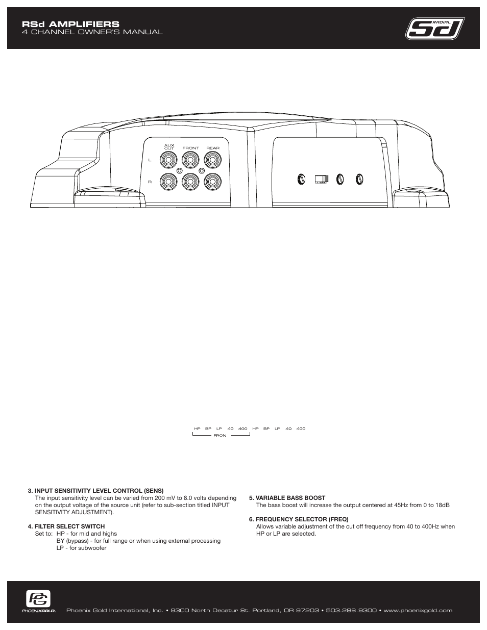 Rsd amplifiers | Phoenix Gold RSD500.4 User Manual | Page 4 / 8