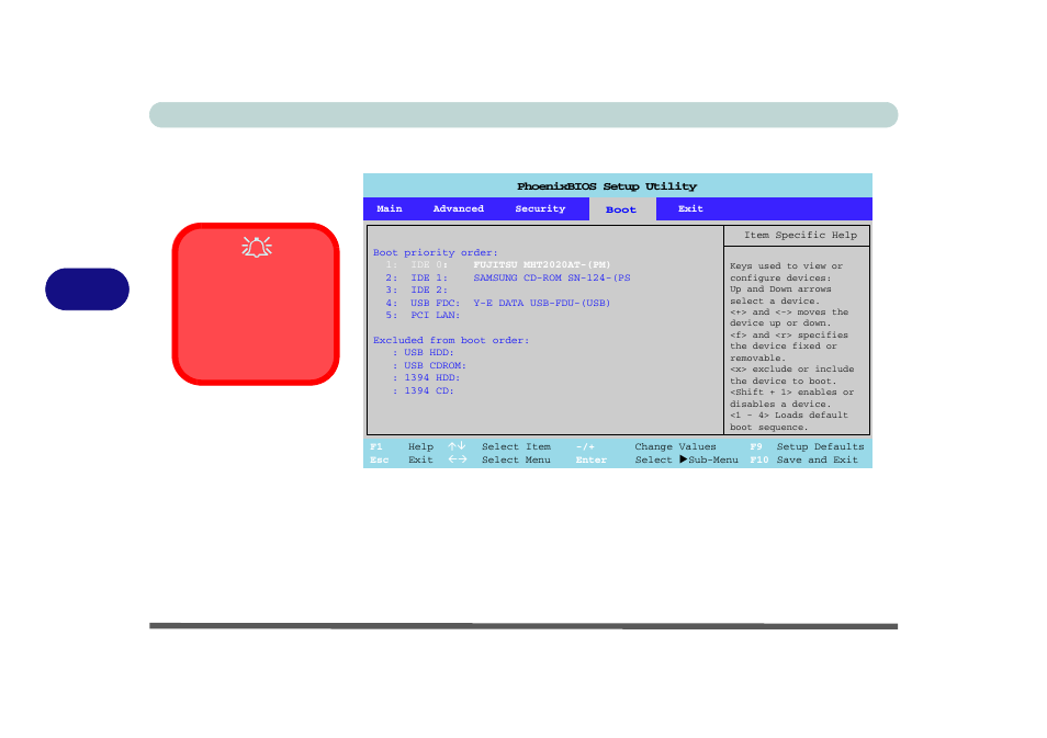 Boot menu, Boot menu -12, Bios utilities 5 - 12 boot menu | Figure 5 - 5 | Phoenix Gold pmn User Manual | Page 104 / 146