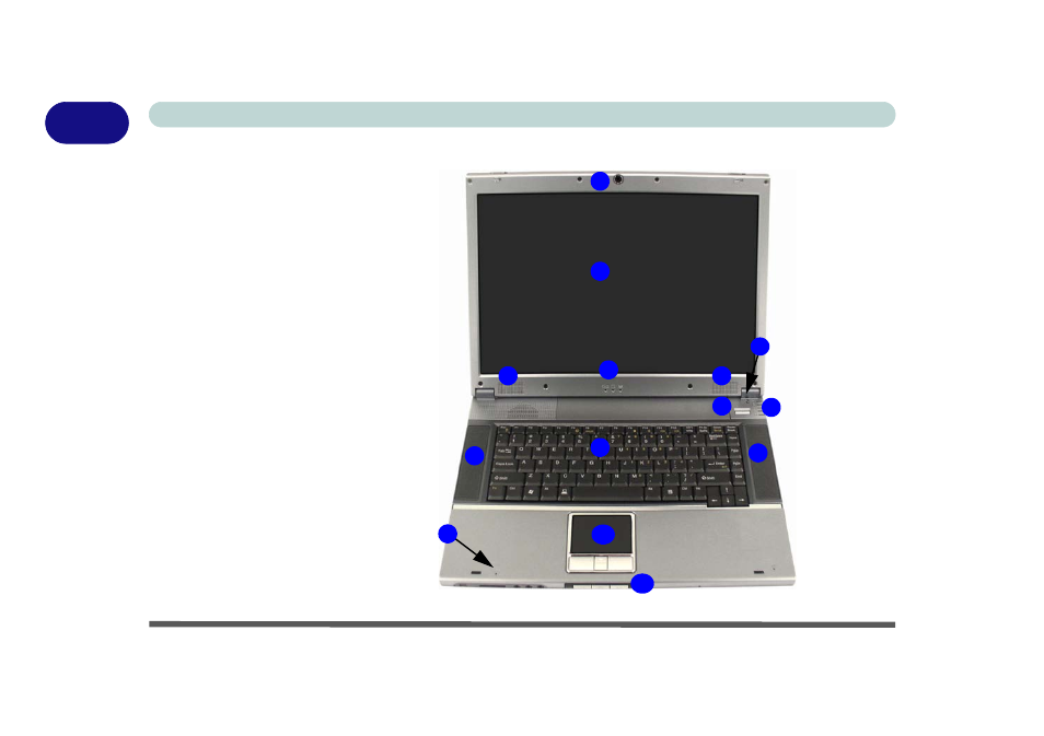 Top view with lcd panel open, Top view with lcd panel open -6, 1top view with lcd panel open | Phoenix Gold pmn User Manual | Page 26 / 146