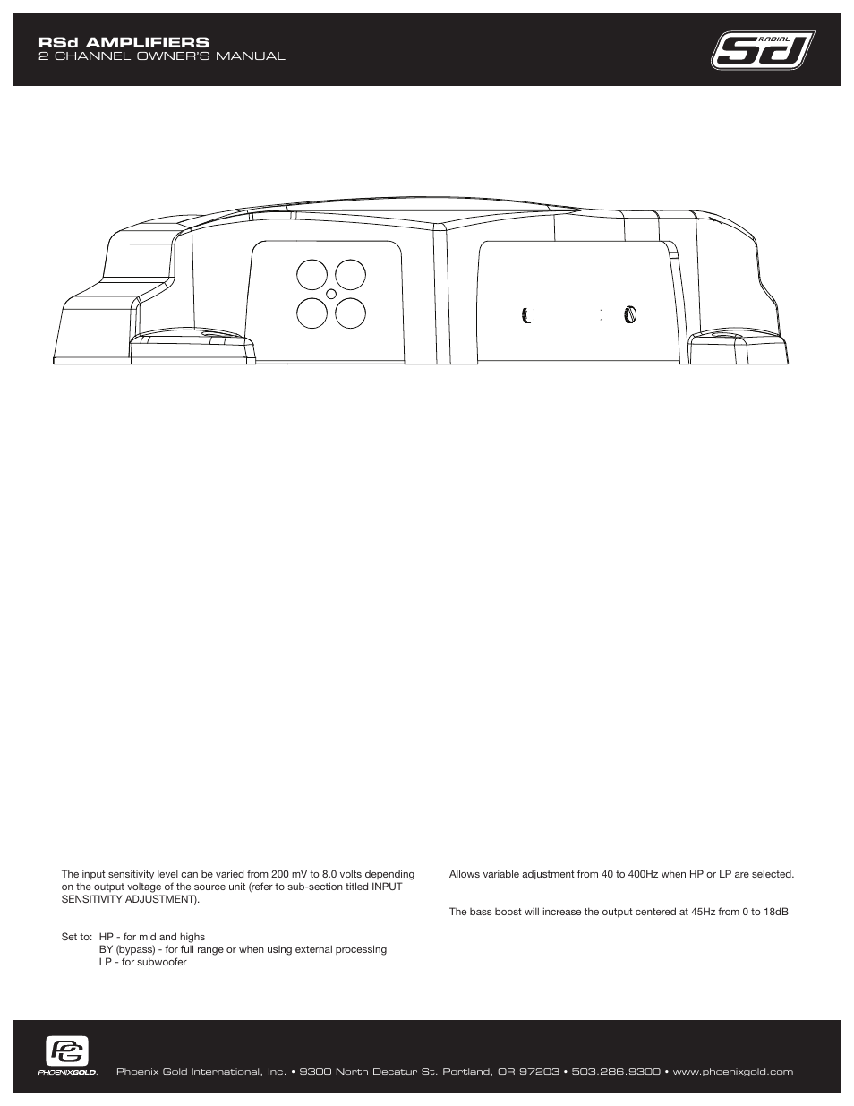 Rsd amplifiers | Phoenix Gold RSD250.2 User Manual | Page 4 / 8