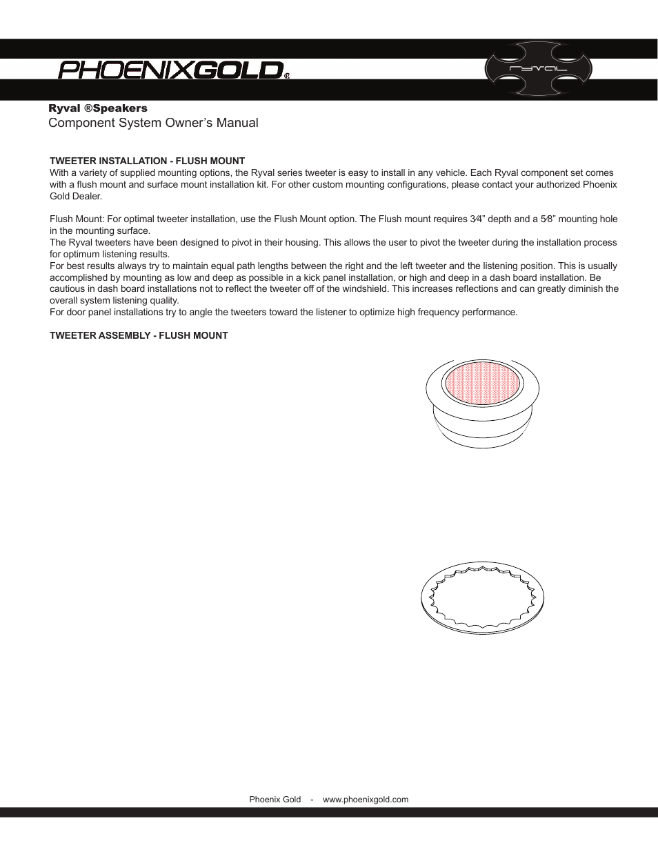 Component system owner’s manual | Phoenix Gold v65C User Manual | Page 4 / 8