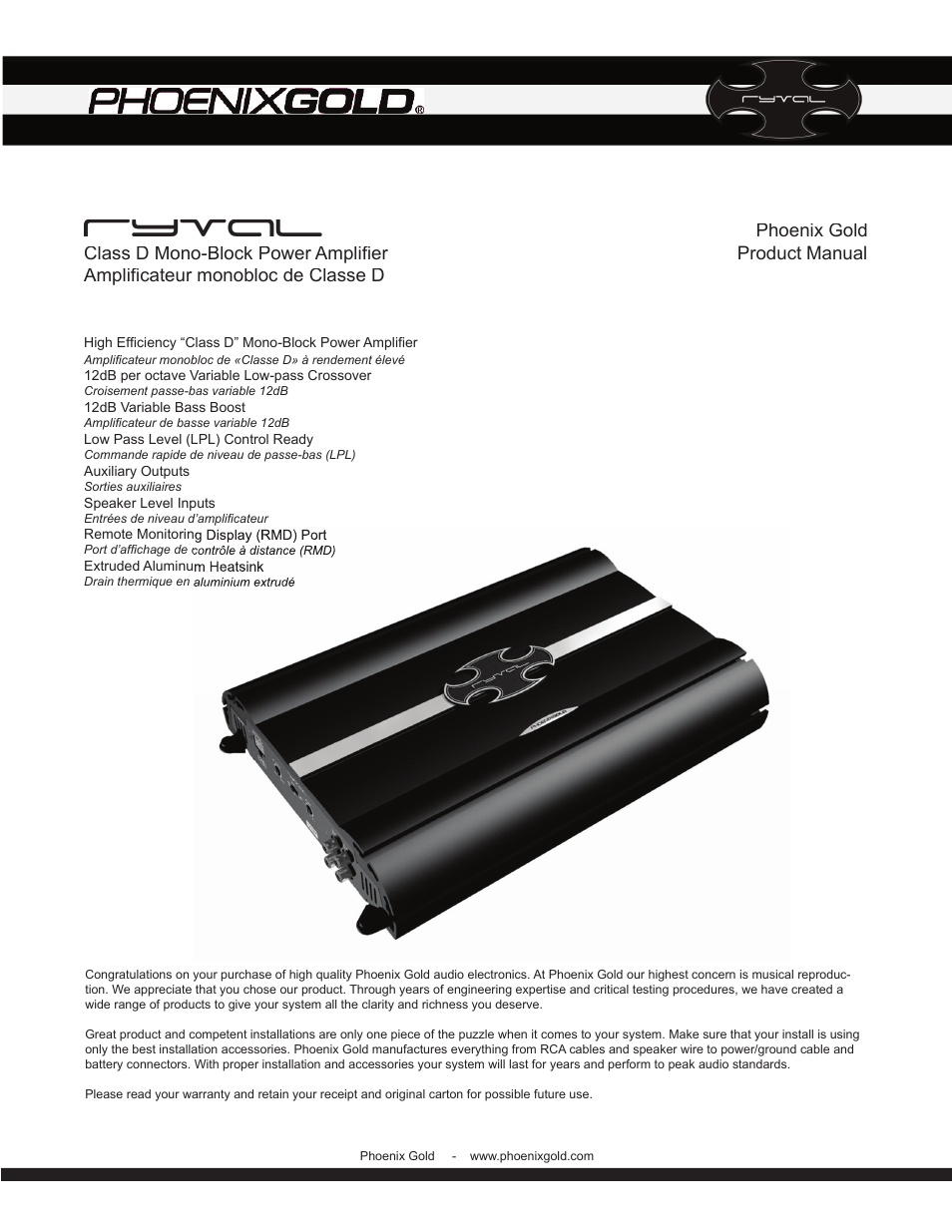 Phoenix Gold V8001 User Manual | 8 pages