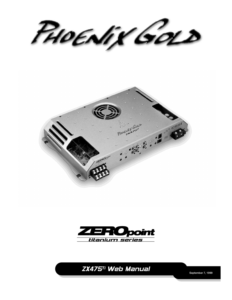 Phoenix Gold ZX475Ti User Manual | 22 pages