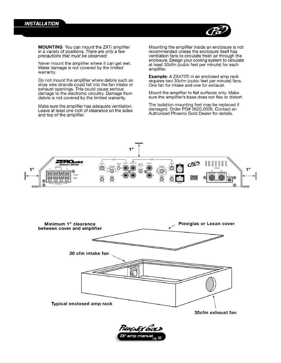 Installation | Phoenix Gold ZX475Ti User Manual | Page 17 / 22