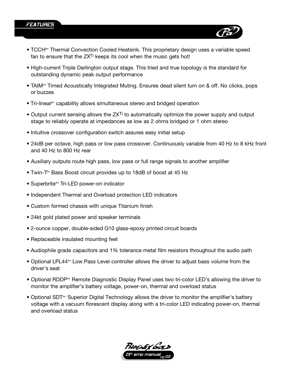 Phoenix Gold ZX475Ti User Manual | Page 3 / 22