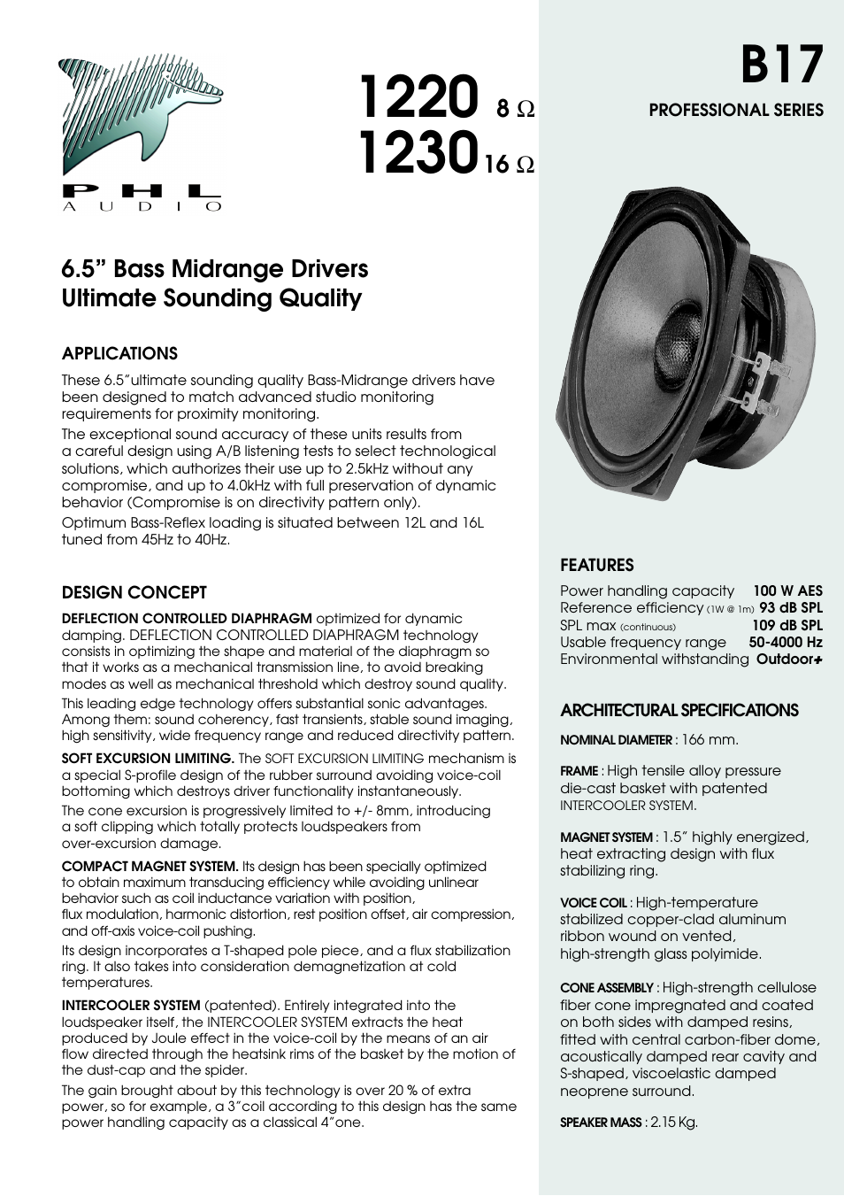 PHL Audio 1220 User Manual | 2 pages