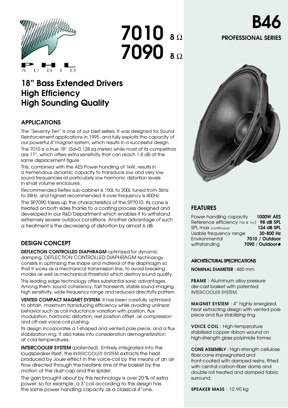 PHL Audio B46 User Manual | 2 pages