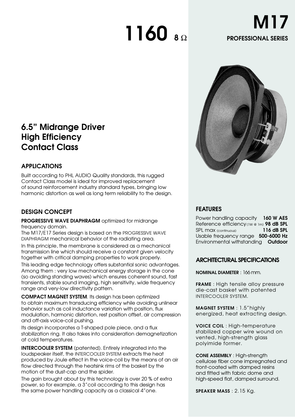 PHL Audio M17 User Manual | 2 pages