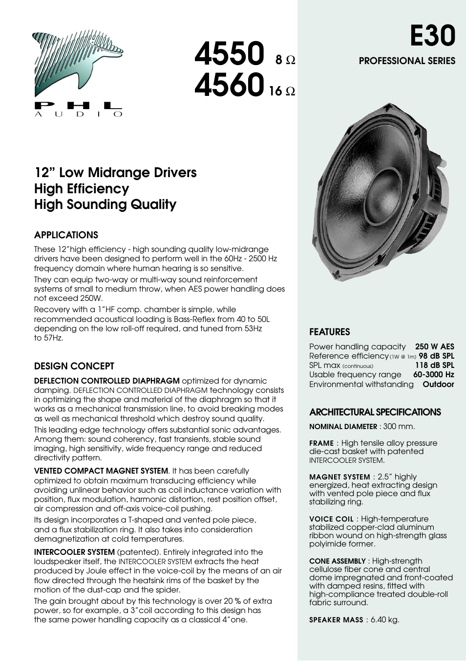 PHL Audio 4550 User Manual | 2 pages