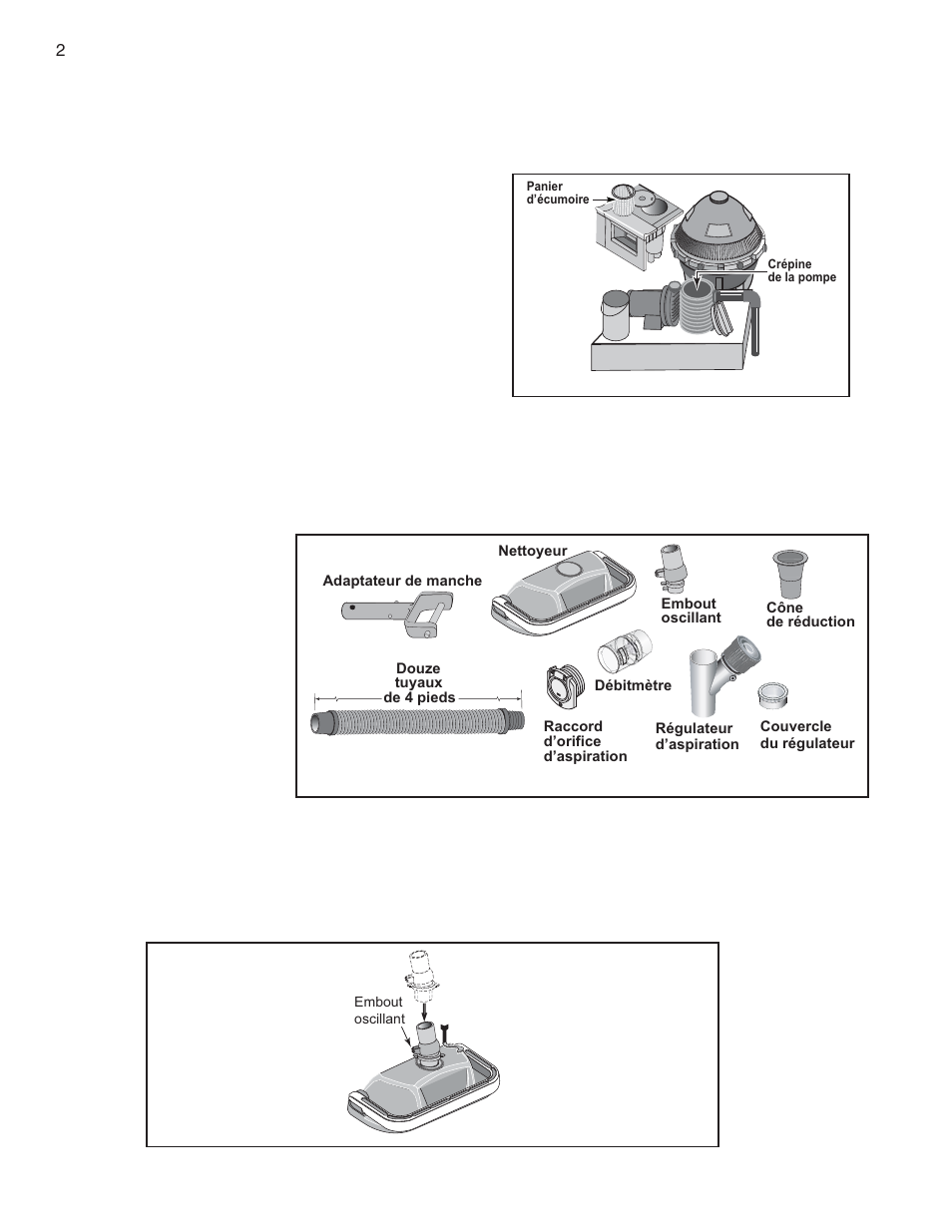 Préparation de la piscine, Nettoyeur, Vérifier les pièces | Pentair GreatWhite Automatic Pool Cleaner User Manual | Page 34 / 80