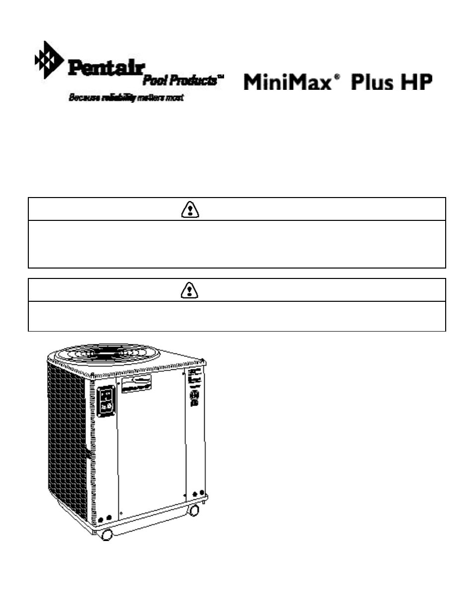 Pentair HP 600 User Manual | 36 pages