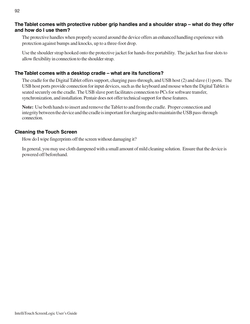 Pentair Intellitouch ScreenLogic User Manual | Page 102 / 116
