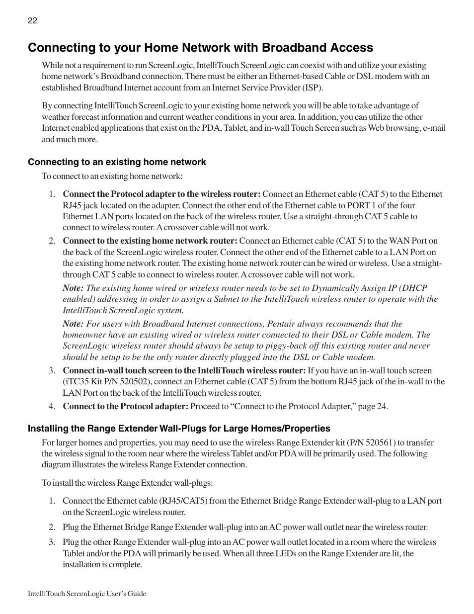 Pentair Intellitouch ScreenLogic User Manual | Page 32 / 116