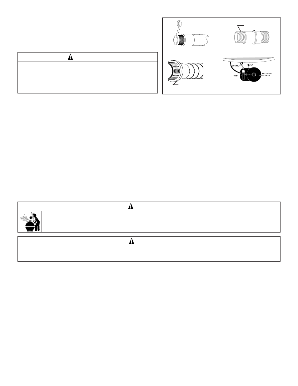 Caution, Warning | Pentair filter User Manual | Page 4 / 9