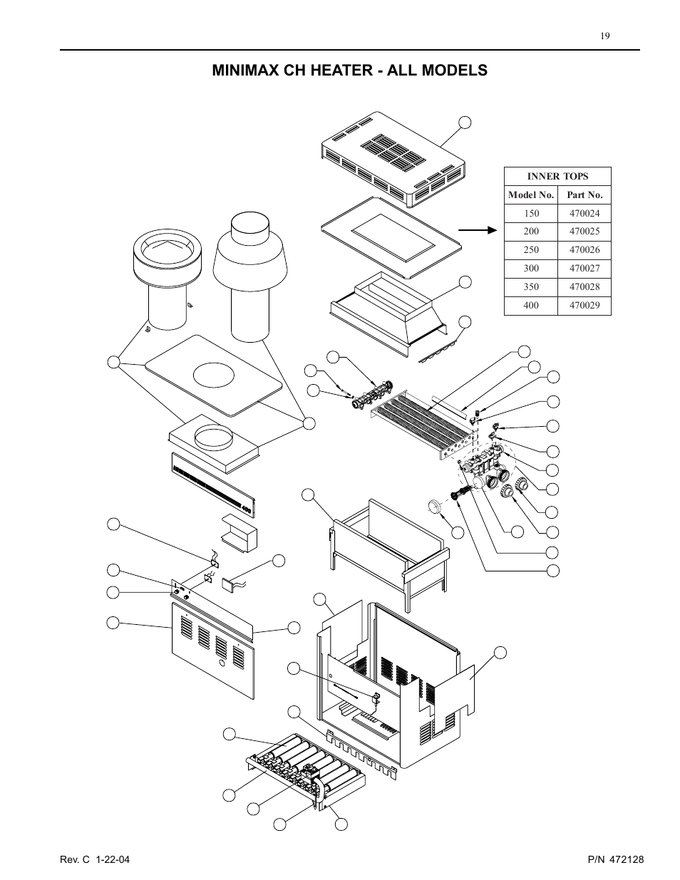Minimax ch heater - all models | Pentair MiniMax CH User Manual | Page 19 / 36