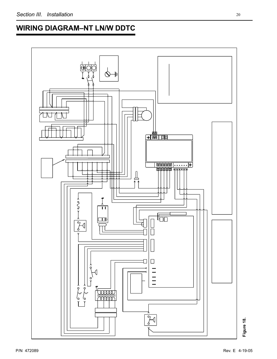 Wiring diagram–nt ln/w ddtc, Minimax nt ln w/ddtc wiring diagram, Ddtc | Figure 18 | Pentair MiniMax NT LN User Manual | Page 20 / 36