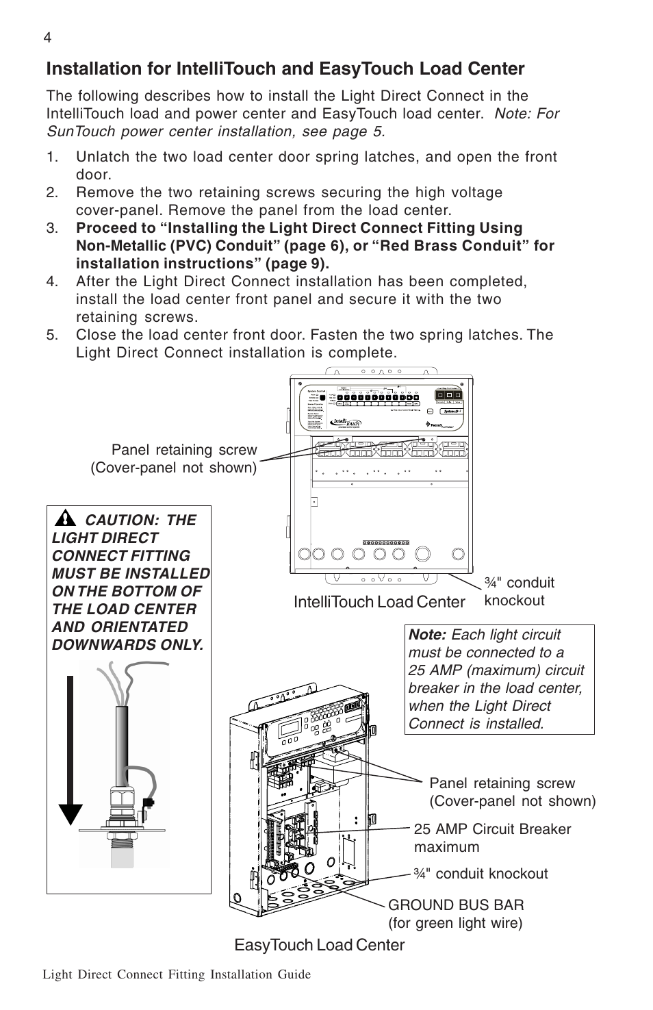 Pentair Light Direct Connect Kit User Manual | Page 4 / 12