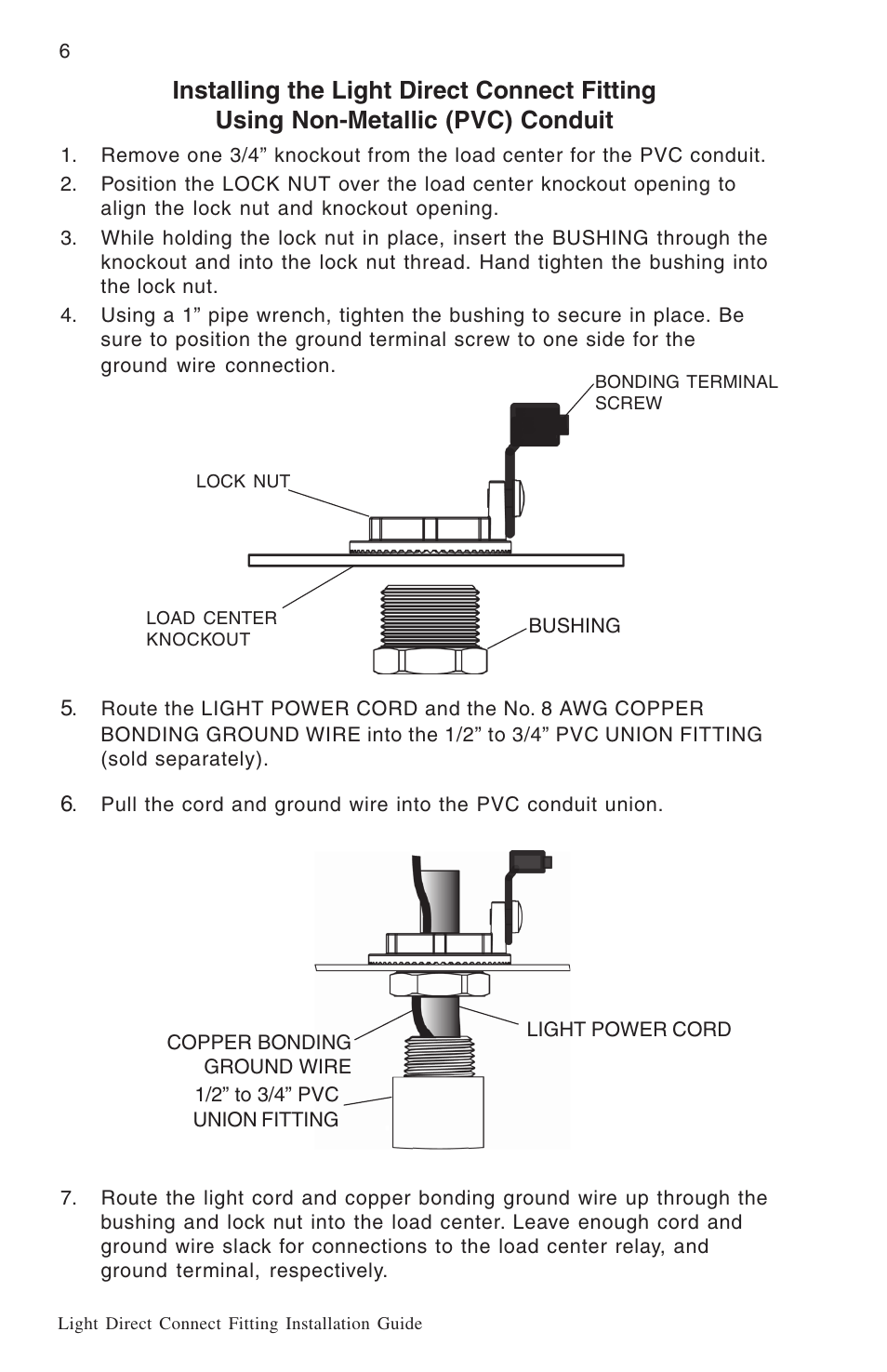 Pentair Light Direct Connect Kit User Manual | Page 6 / 12