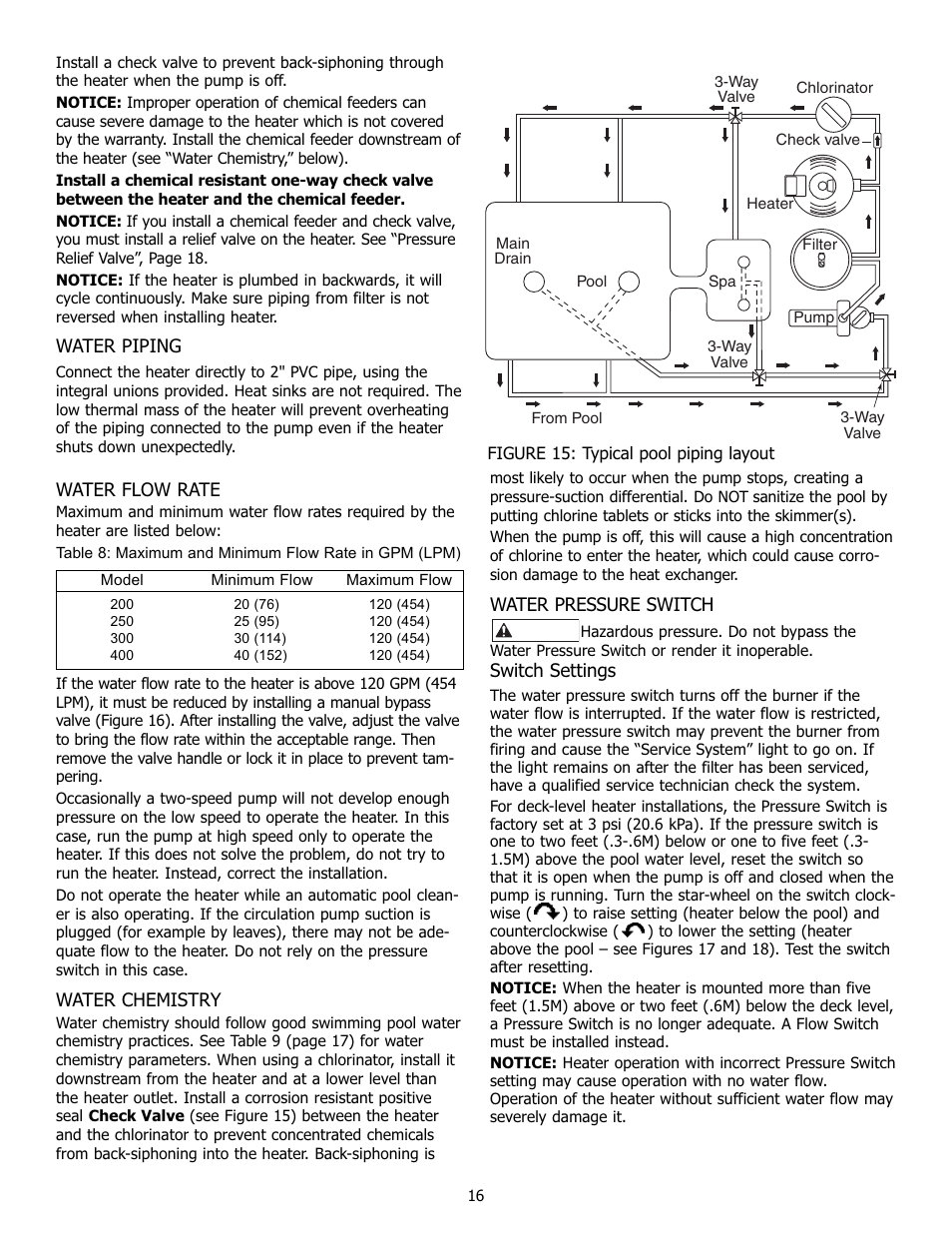 Pentair 250K BTU/HR User Manual | Page 16 / 38