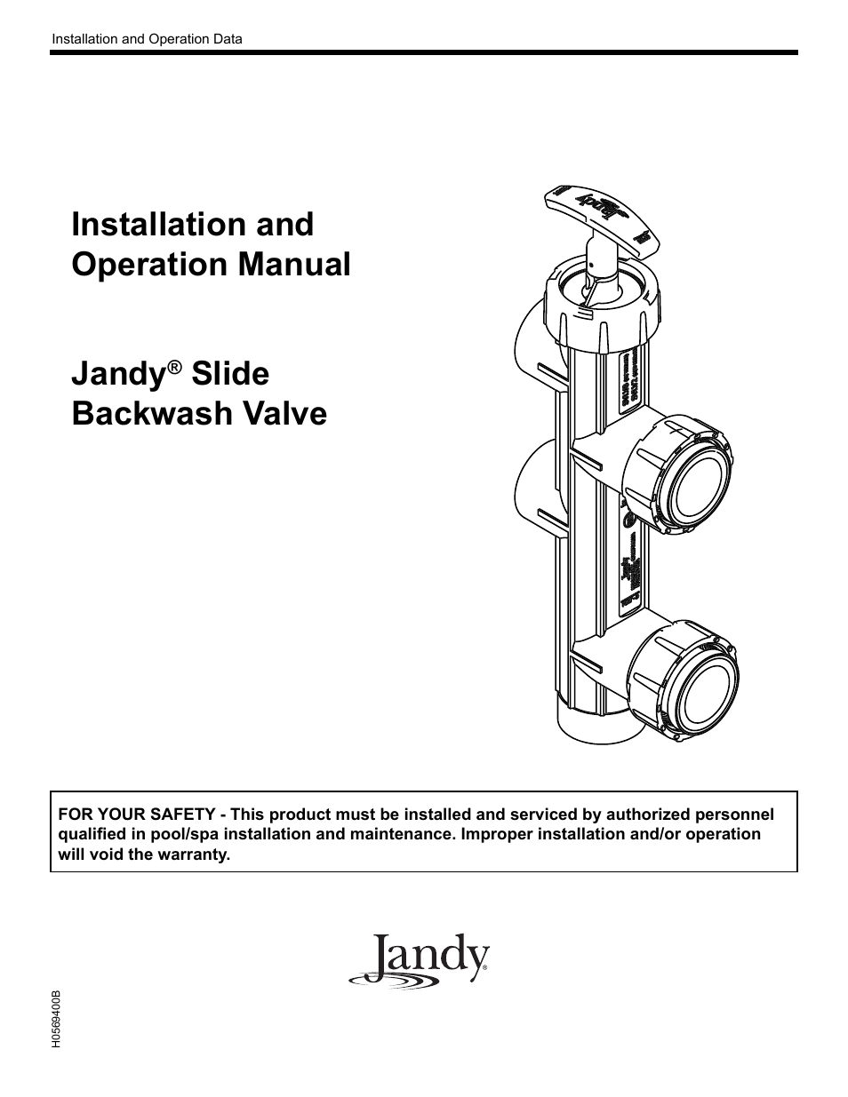 Pentair Slide Backwash Valve User Manual | 12 pages