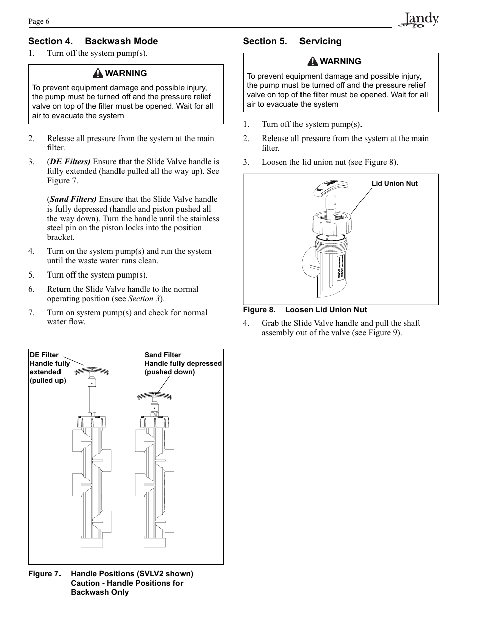 Pentair Slide Backwash Valve User Manual | Page 6 / 12