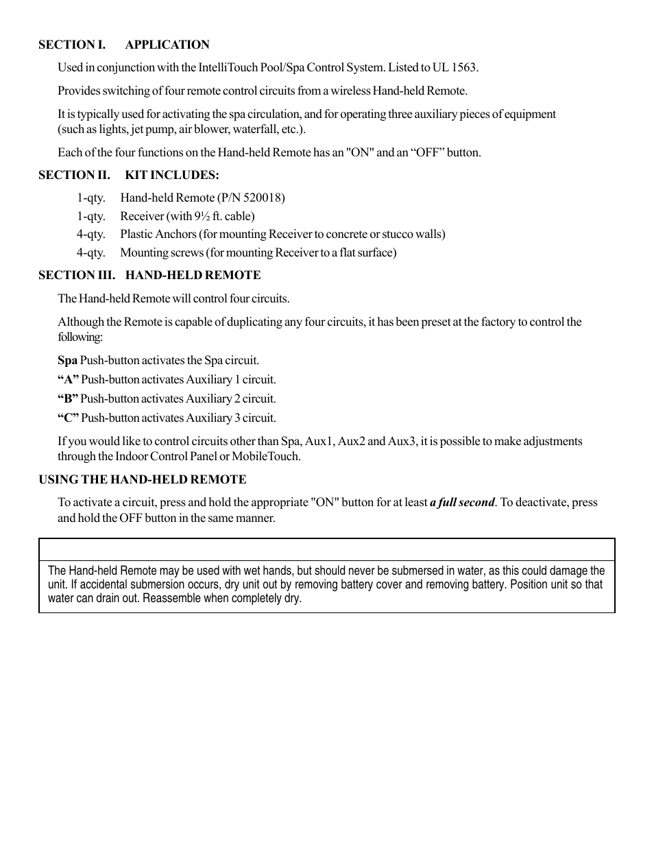 Important | Pentair QuickTouch QT4 User Manual | Page 2 / 8