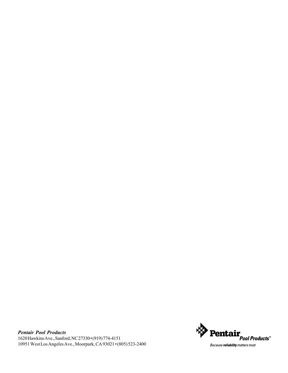 Pentair QuickTouch QT4 User Manual | Page 8 / 8