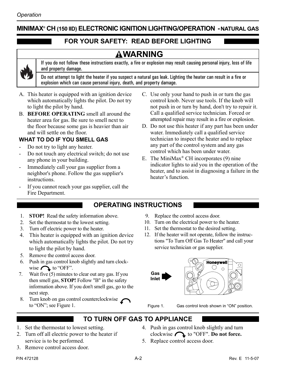 Warning, For your safety: read before lighting, Minimax | Electronic ignition lighting/operation | Pentair Hot Tub User Manual | Page 25 / 110