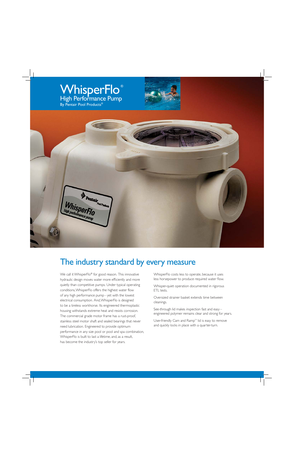 Pentair WhisperFlo User Manual | 2 pages