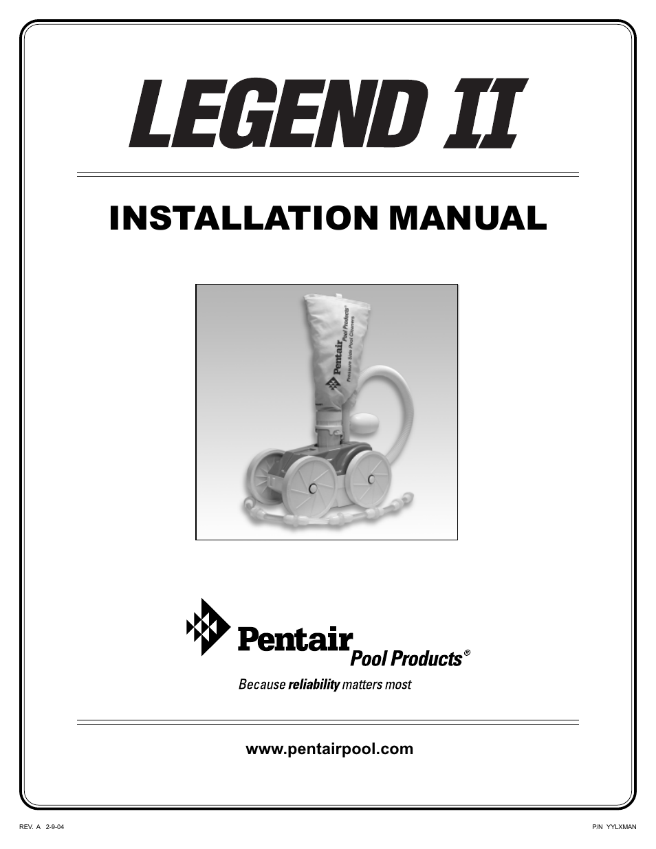 Pentair pool cleaner User Manual | 20 pages