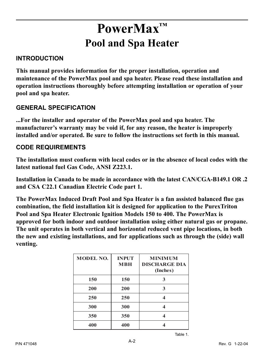 Powermax, Pool and spa heater | Pentair Pool and SPA Heater PowerMax User Manual | Page 28 / 40