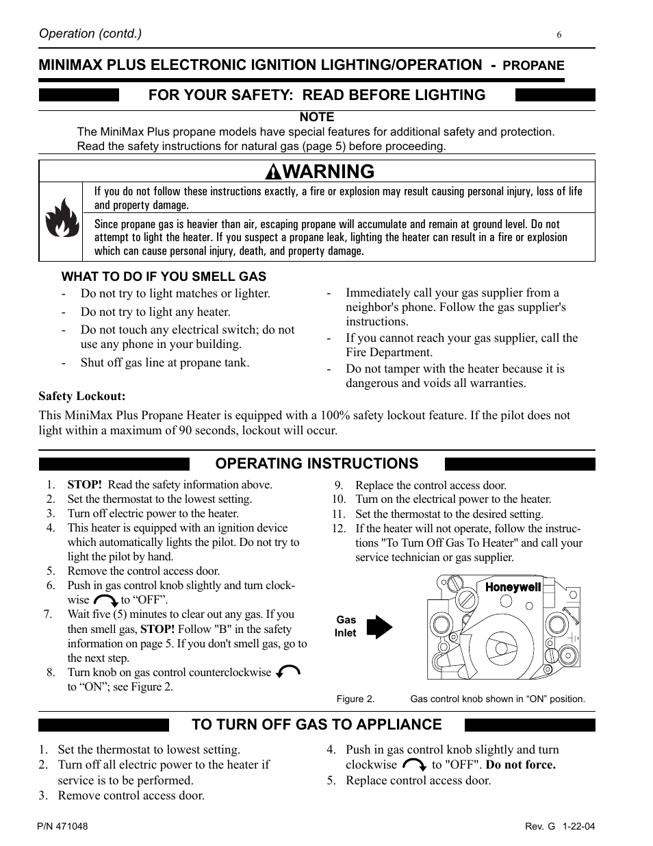 Warning, For your safety: read before lighting | Pentair Pool and SPA Heater PowerMax User Manual | Page 6 / 40