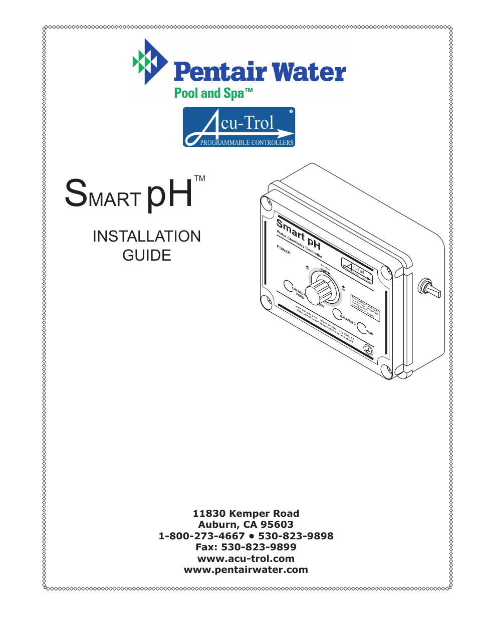 Pentair Water Chemistry Controller Smart pH User Manual | 13 pages