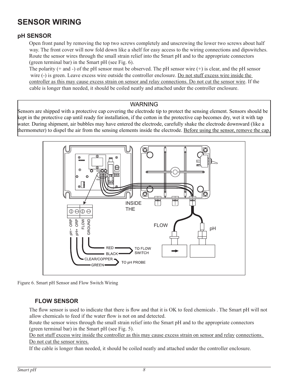 Sensor wiring | Pentair Water Chemistry Controller Smart pH User Manual | Page 8 / 13