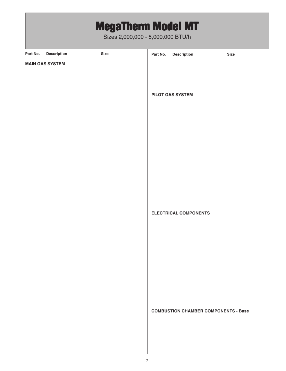 Megatherm model mt | Pentair 472645 User Manual | Page 15 / 28