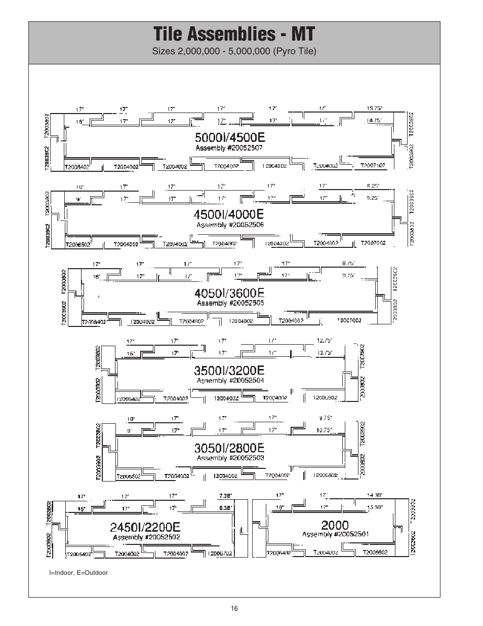 Tile assemblies - mt | Pentair 472645 User Manual | Page 24 / 28