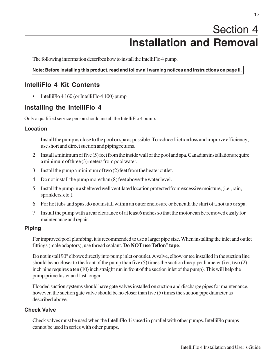 Pentair INTELLIFLO 100 User Manual | Page 23 / 36