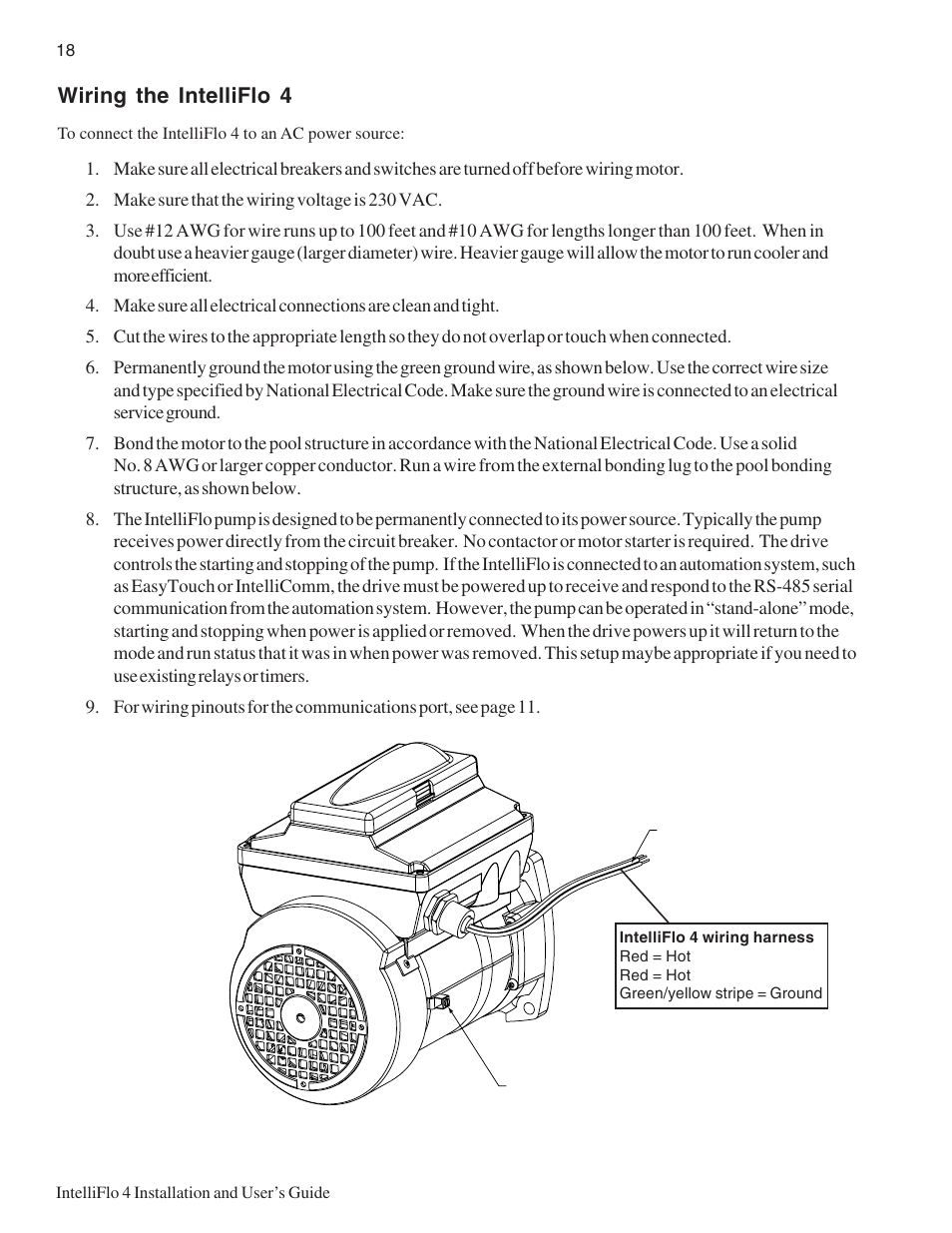 Wiring the intelliflo 4 | Pentair INTELLIFLO 100 User Manual | Page 24 / 36