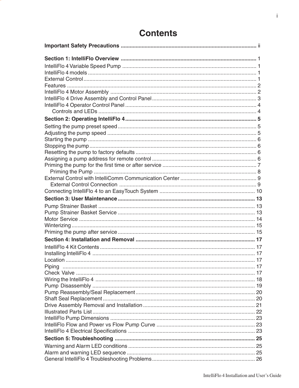 Pentair INTELLIFLO 100 User Manual | Page 3 / 36