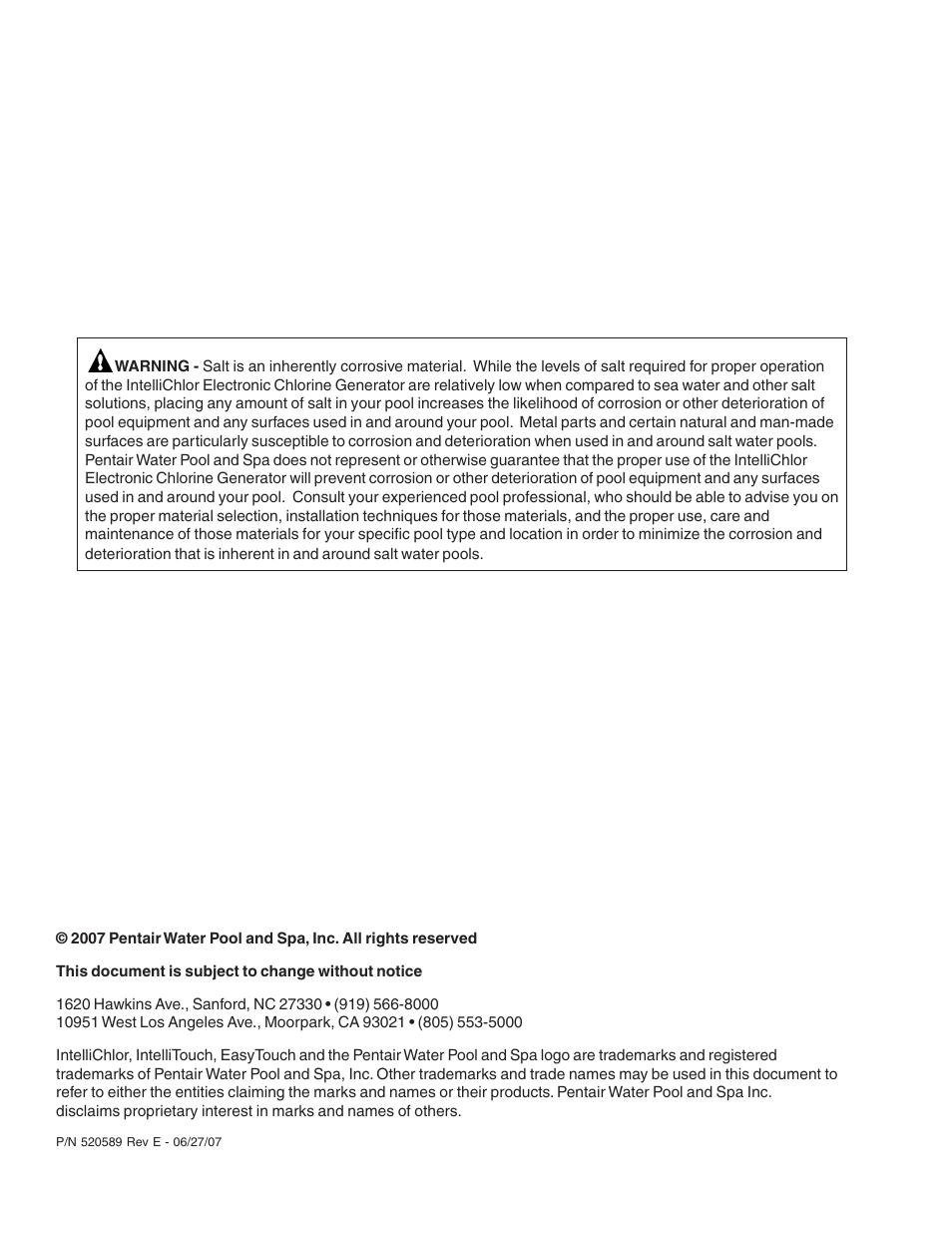 Pentair IC20 User Manual | Page 2 / 48