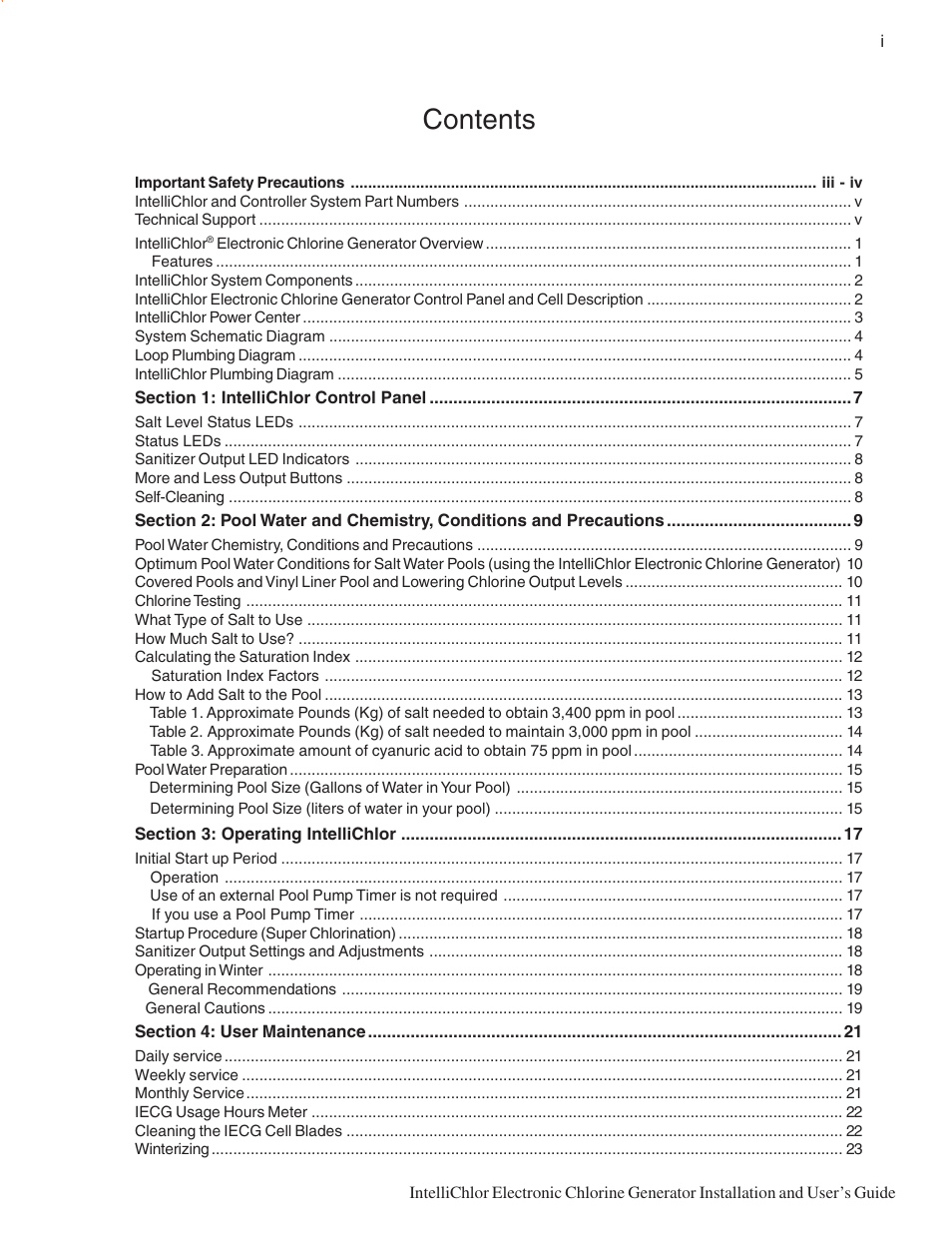 Pentair IC20 User Manual | Page 3 / 48