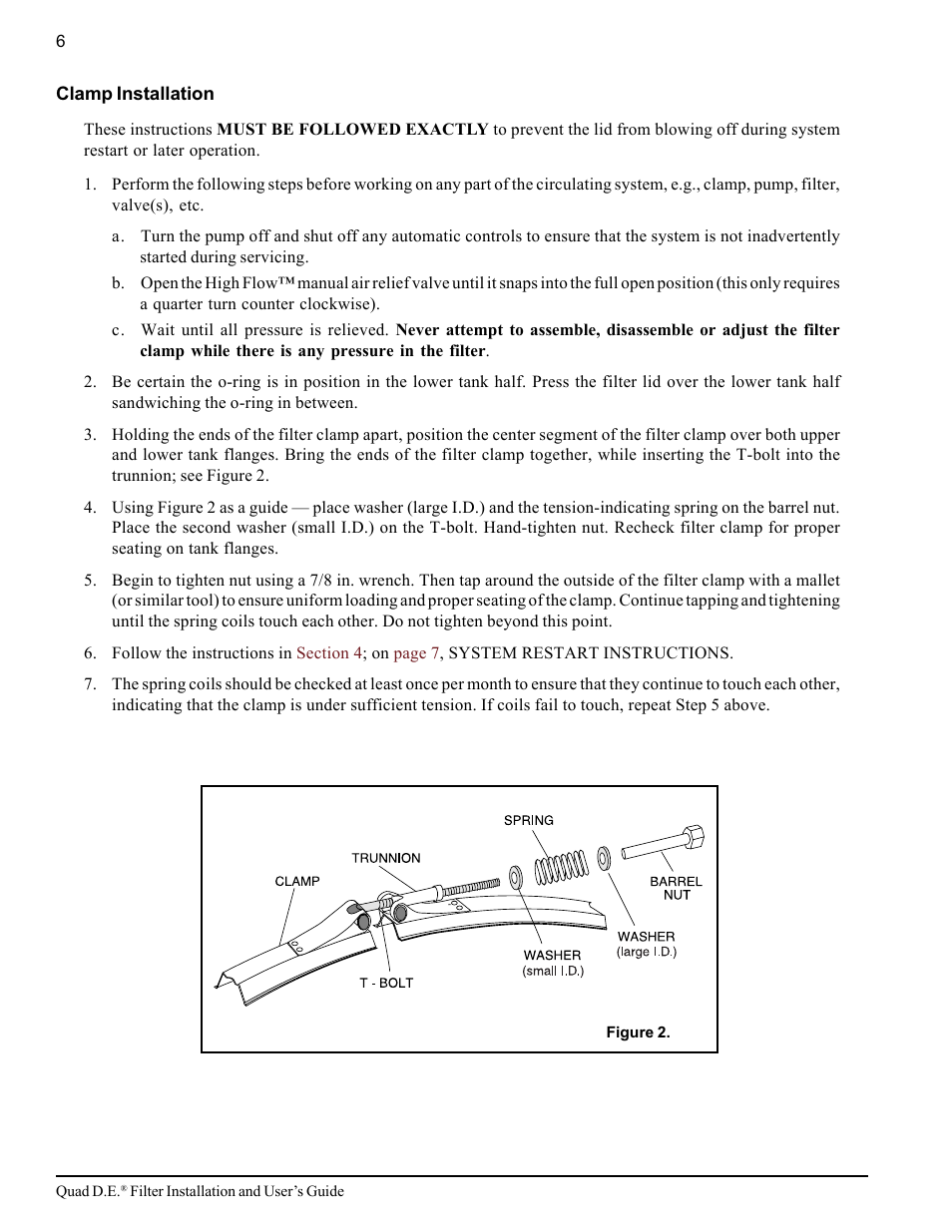 Pentair D.E. Cartridge Style Filter Quad D.E. User Manual | Page 12 / 24